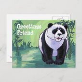 Panda Bear Stationery Postkarte (Vorne/Hinten)