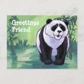Panda Bear Stationery Postkarte (Vorderseite)