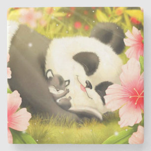 Panda Bear Steinuntersetzer