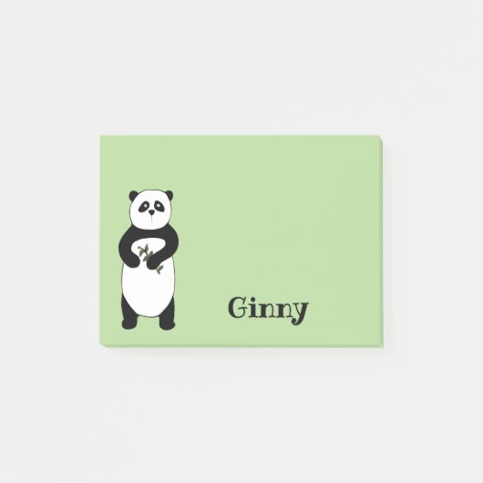 Panda Bear Sticky Note Pad Post-it Klebezettel (Vorderseite)