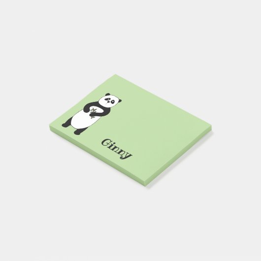 Panda Bear Sticky Note Pad Post-it Klebezettel (angewinkelt)