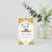 Panda Bear Sunflower Babydusche Windelwanne Windel Begleitkarte (Stehend Vorderseite)
