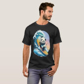 Panda Bear Surfing the great Wave off Kanagawa T-Shirt (Vorne ganz)