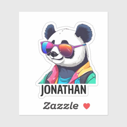 Panda Bear Swagger Monogram wasserdicht Aufkleber (Blatt)