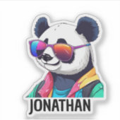 Panda Bear Swagger Monogram wasserdicht Aufkleber (Vorderseite)