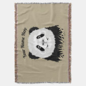 Panda Bear Throw Blanket Decke (Vorderseite Vertikal)