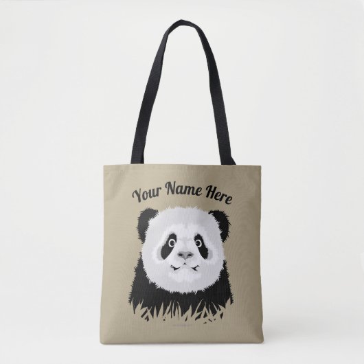 Panda Bear Tote Bag Tasche (Vorderseite)
