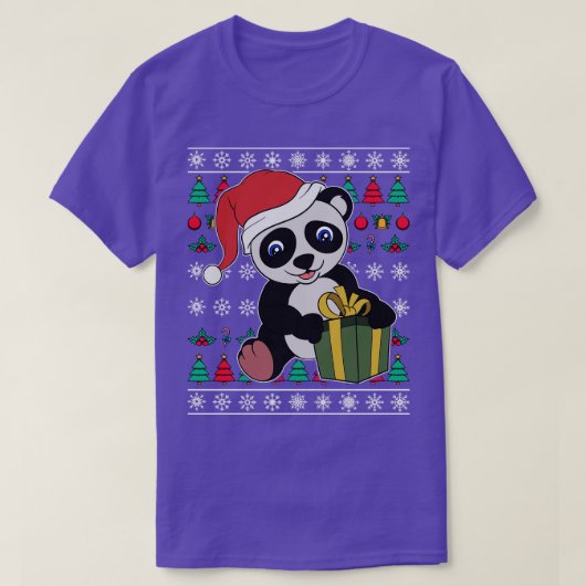 Panda Bear Ugly Christmas T-Shirt (Design vorne)