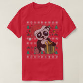 Panda Bear Ugly Weihnachtsfeiertage T-Shirt (Design vorne)
