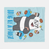 Panda Bear - Umarmen in einer Tasse! Fleecedecke (Vorderseite (Horizontal))