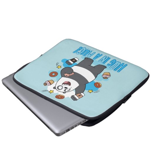 Panda Bear - Umarmen in einer Tasse! Laptopschutzhülle (Vorne Knopf)