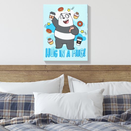 Panda Bear - Umarmen in einer Tasse! Leinwanddruck (Insitu (Schlafzimmer))