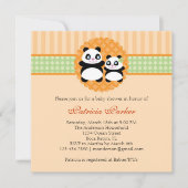 Panda Bear Unisex Babydusche Einladung (Vorderseite)