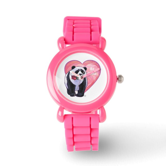 Panda Bear Valentine's Day Armbanduhr (Vorderseite)
