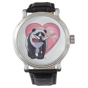 Panda Bear Valentine's Day Armbanduhr