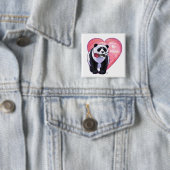 Panda Bear Valentine's Day Button (Beispiel)