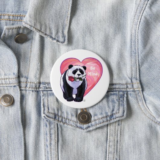 Panda Bear Valentine's Day Button (Beispiel)