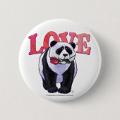Panda Bear Valentine's Day Button (Vorderseite)