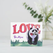 Panda Bear Valentine's Day Feiertagspostkarte (Stehend Vorderseite)