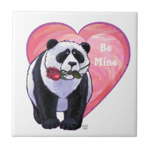 Panda Bear Valentine's Day Fliese