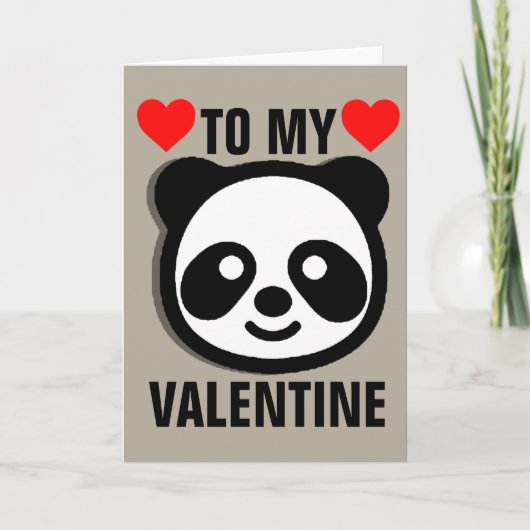 PANDA BEAR VALENTINE'S DAY I LOVE YOU CARDS KARTE (Vorderseite)