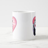 Panda Bear Valentine's Day Jumbo-Tasse (Vorderseite)