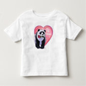 Panda Bear Valentine's Day Kleinkind T-shirt (Vorderseite)