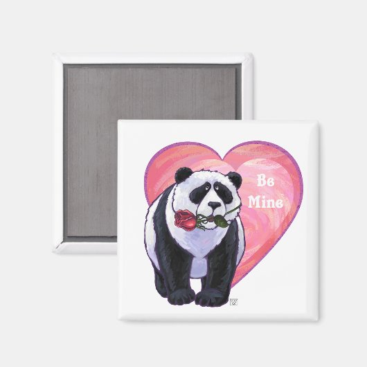 Panda Bear Valentine's Day Magnet (Vorderseite/Rückseite)