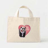 Panda Bear Valentine's Day Mini Stoffbeutel (Vorne)