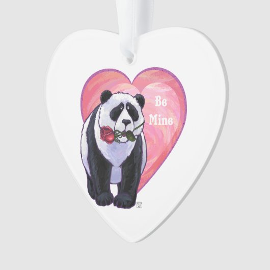 Panda Bear Valentine's Day Ornament (Vorderseite)