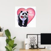 Panda Bear Valentine's Day Poster (Heimbüro)