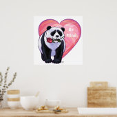 Panda Bear Valentine's Day Poster (Küche)