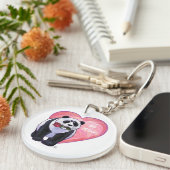 Panda Bear Valentine's Day Schlüsselanhänger (Vorderseite rechts)