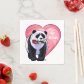 Panda Bear Valentine's Day Serviette (Beispiel)