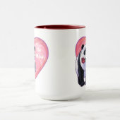 Panda Bear Valentine's Day Tasse (Zentrum)