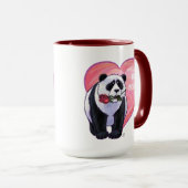 Panda Bear Valentine's Day Tasse (VorderseiteRechts)