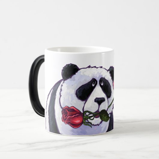Panda Bear Valentine's Day Verwandlungstasse (Vorderseite Links)