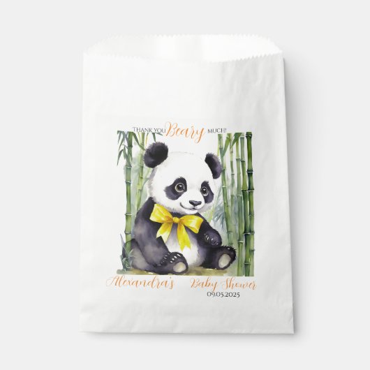 Panda Bear Vielen Dank Beary Much Unisex Baby Dusc Geschenktütchen (Vorderseite)
