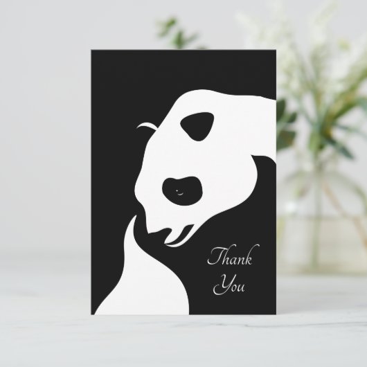 Panda Bear Vielen Dank Karten (Stehend Vorderseite)