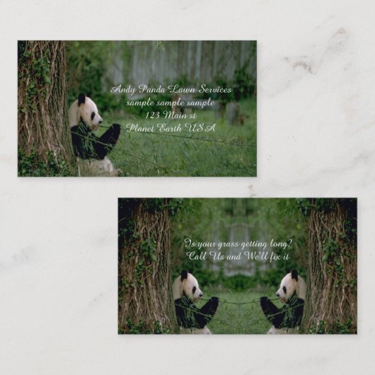 Panda Bear Visitenkarte (Vorne/Hinten)