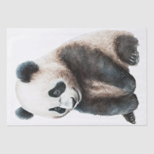 Panda Bear Watercolor Seidenpapier (Vorderseite)