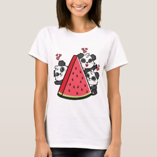 Panda Bear Watermelon Lover Sommer Frucht Slice T-Shirt