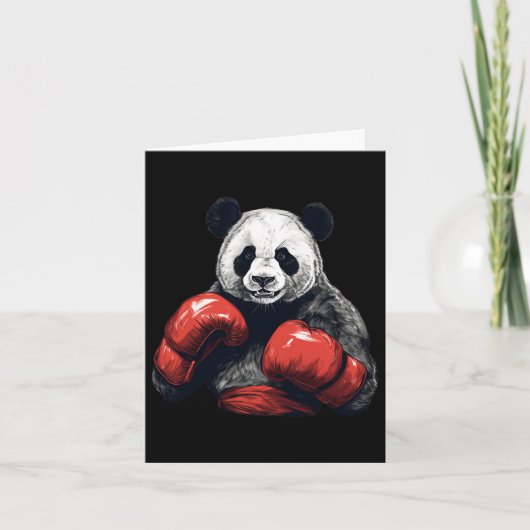Panda Bear Wear Boxhandschuhe - Funny Boxing Karte (Vorderseite)