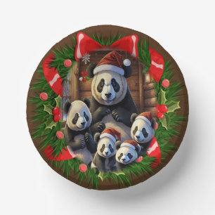 Panda Bear Weihnachtsschale für Party Pappteller
