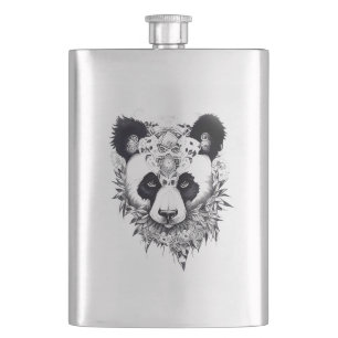 Panda Bear Wild Animal Nature Illustration Art Flachmann