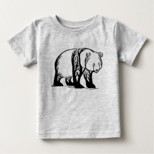 Panda Bear Wild Animal Tree Art Baby T-shirt