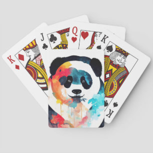 Panda Bear Wild Nature Animal Color Malerei Spielkarten