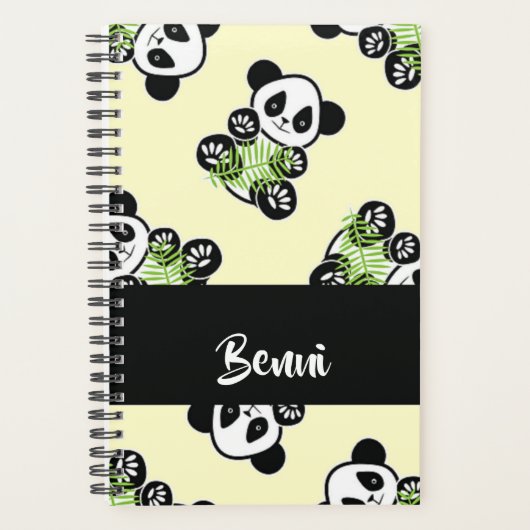 Panda bear with green bamboo leaves planer (Vorderseite)