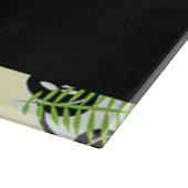 Panda bear with green bamboo leaves schneidebrett (Ecke)