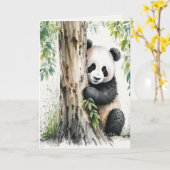 Panda Bear zum Geburtstag Karte (Gelbe Blume)